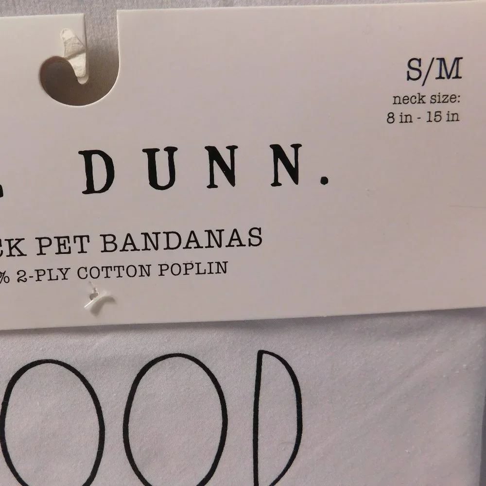 Rae Dunn Pet Bandanas 2 in Pack Size S/M NEW